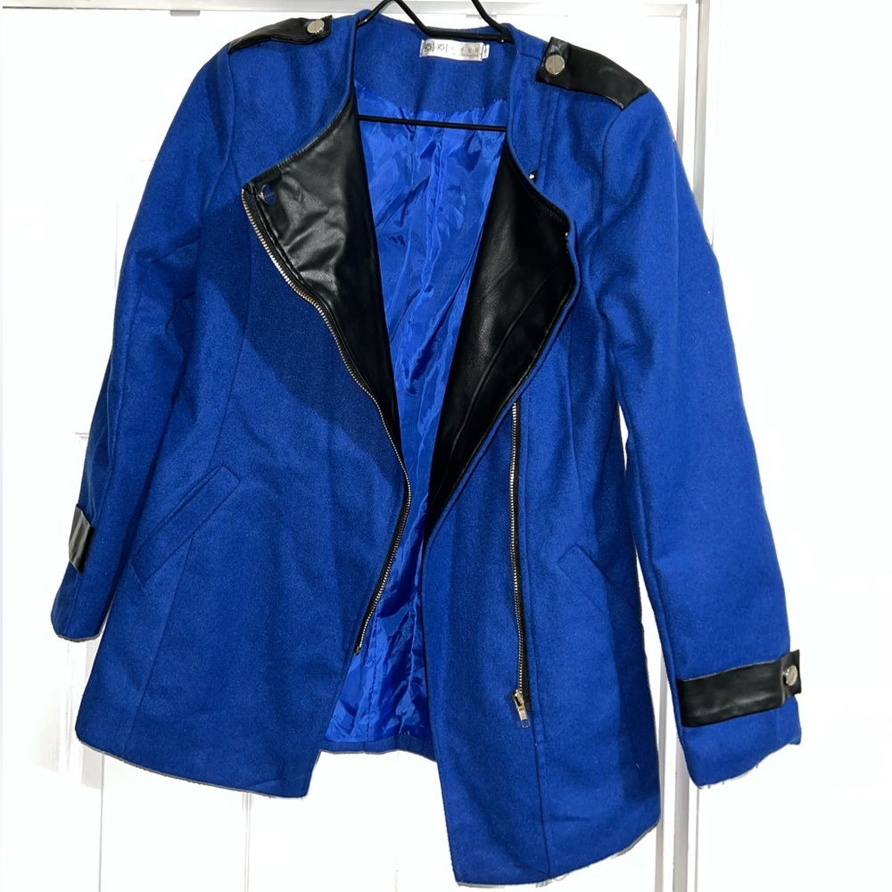 Royal Blue Wool Coat